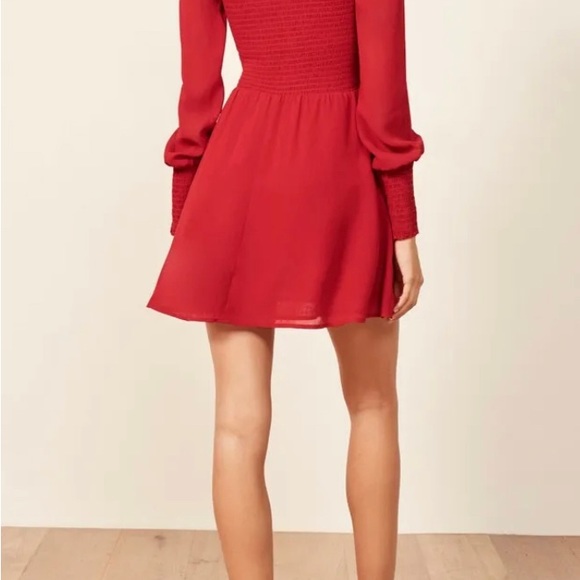Reformation Kelli Dress in Cherry Red - Picture 2 of 7